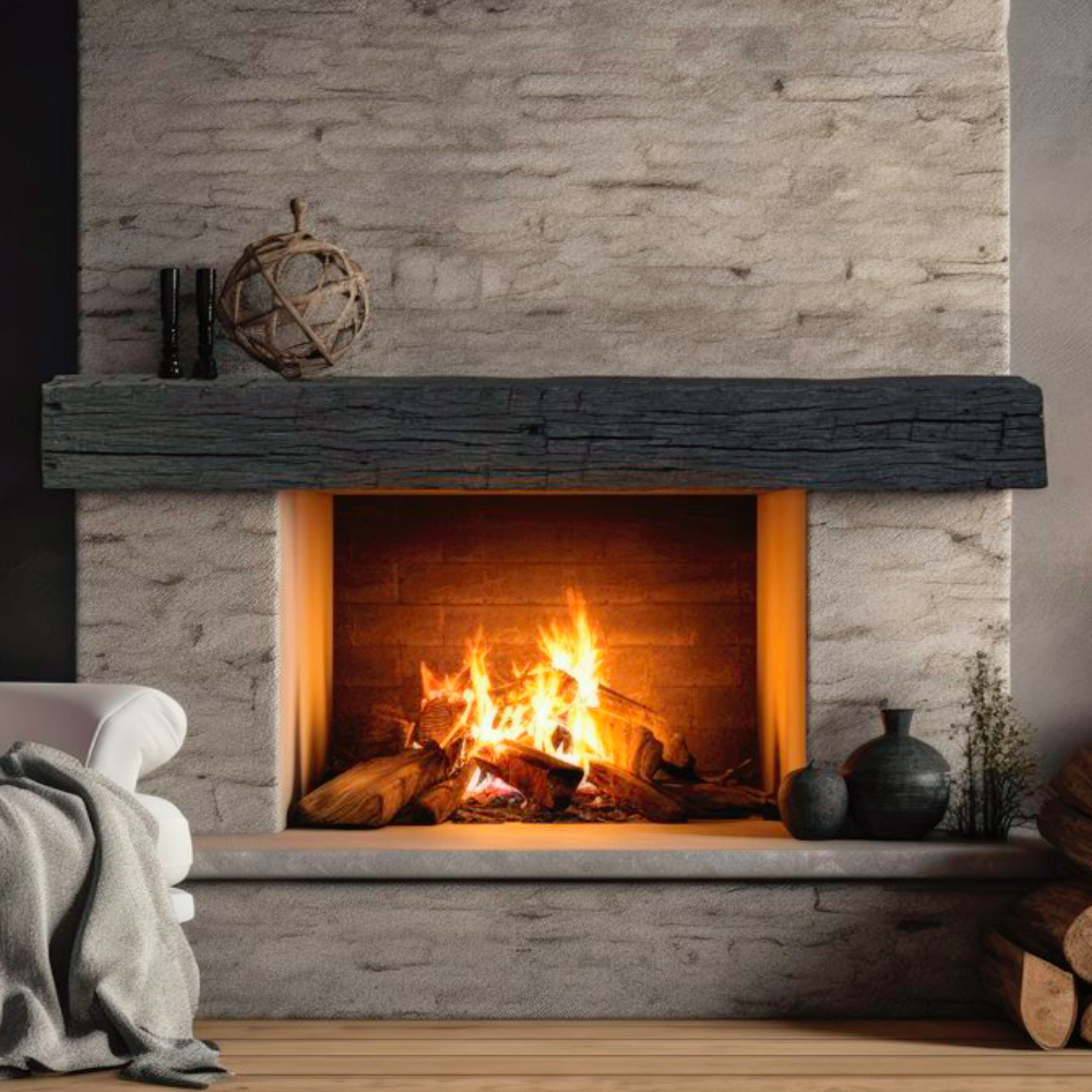 Lexington Hearth 7119 TB-6-LH-EC Tobacco Barn Eclipse 6' Beam Mantel