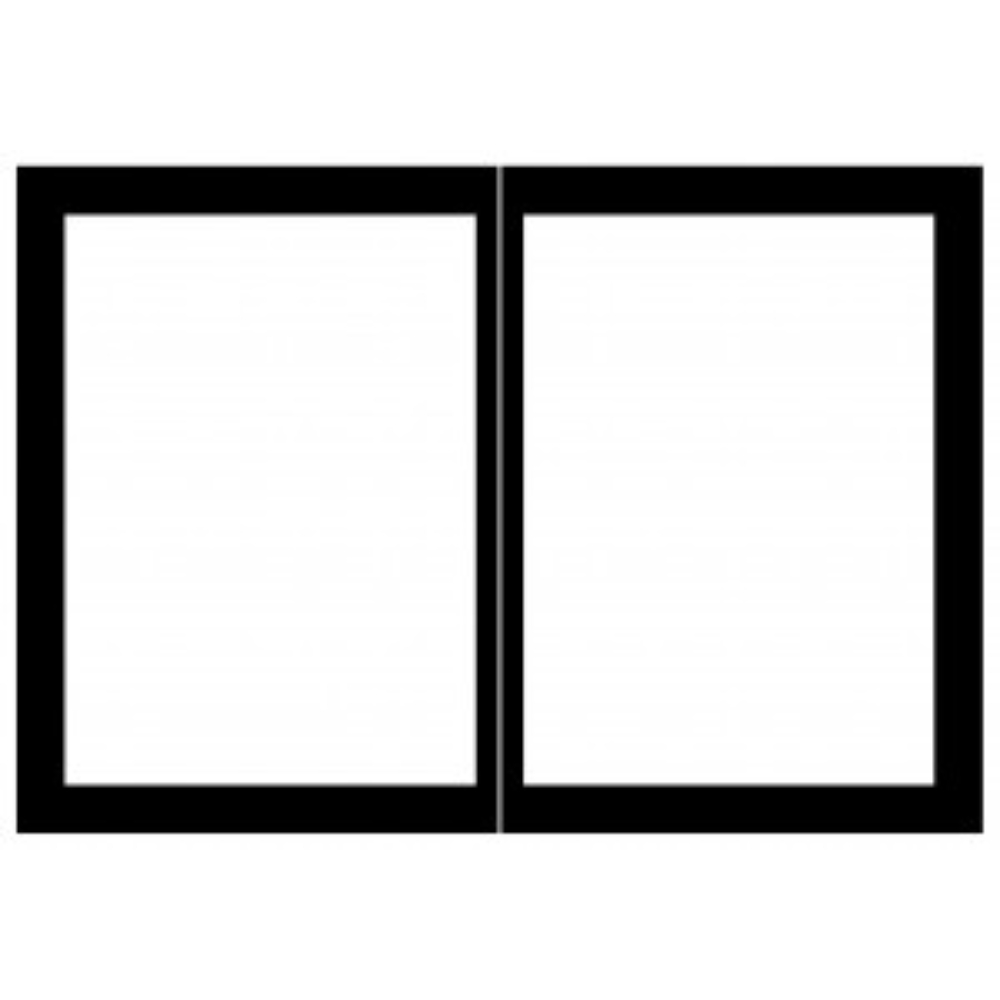 Empire DVDB3CBL Rectangle Black Door Set