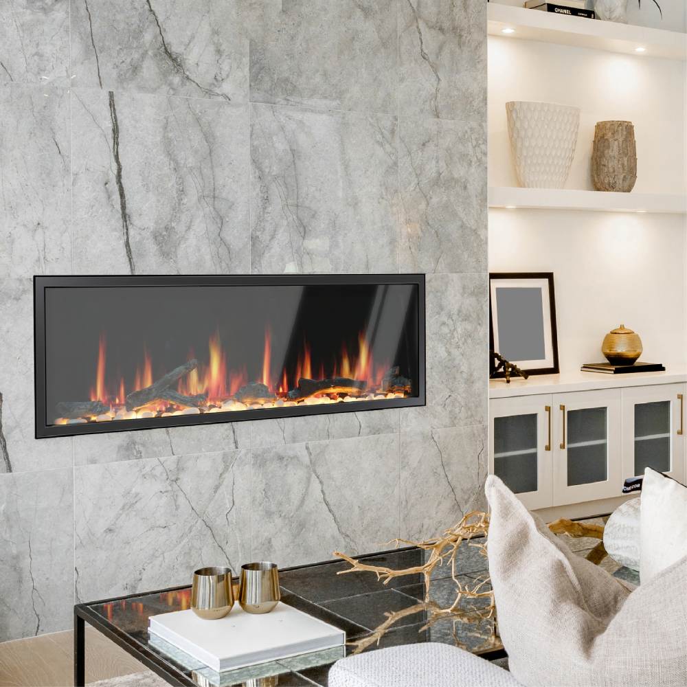 Litedeer Homes ZEF55V Latitude 55" Ultra Slim Built-in Electric Fireplace