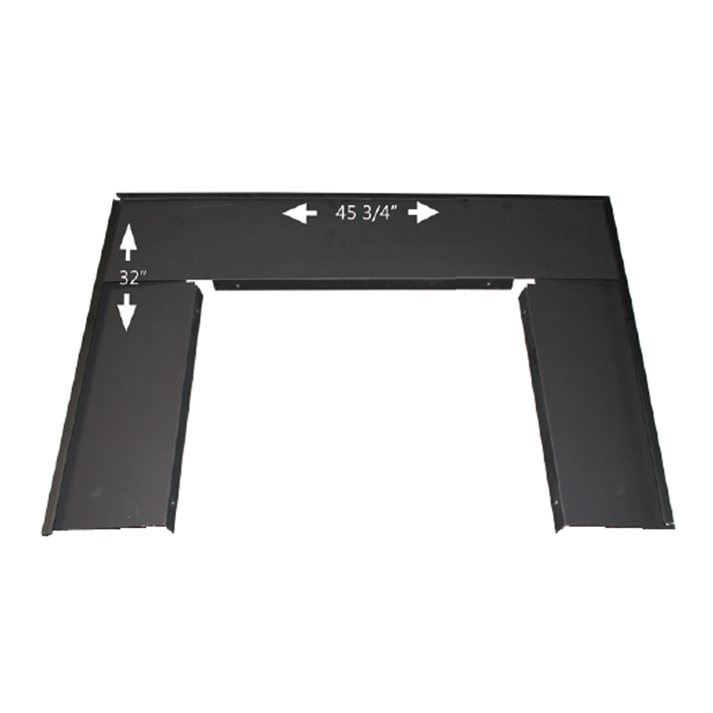Buck Stove PAFP9112 Black Oversized Trim Kit for Model 91 (top: 55.5" x 11.875"; bottom sides: 35" x 11.9375")