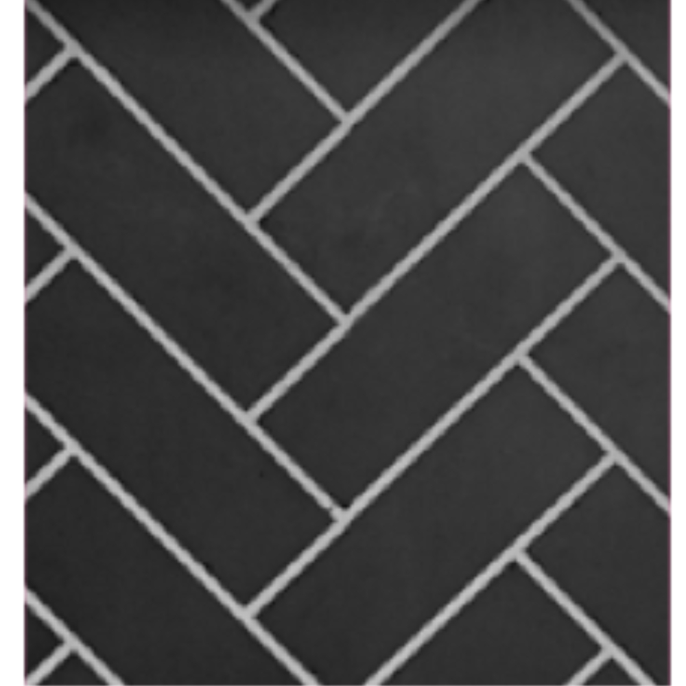 Empire WBL36HBL 36" Herringbone Brick Set Black Liner