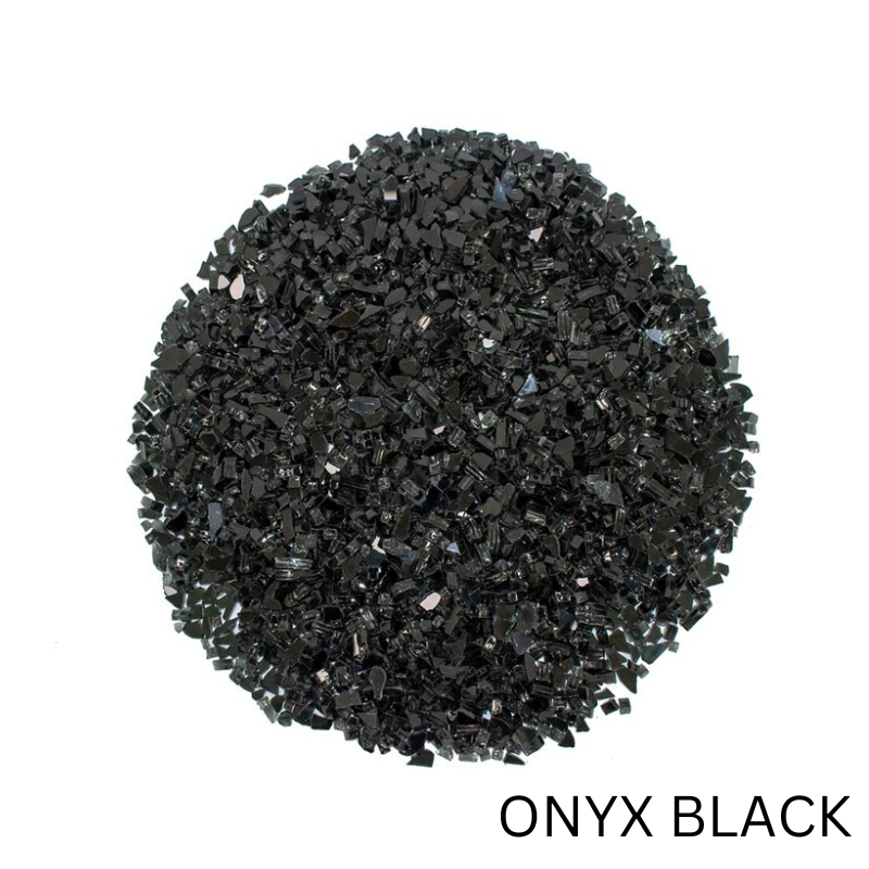 Enhance-a-Fire OB25-FG 4511 Onyx Black 1/4” Crushed Tempered Fireglass (Non-Reflective)