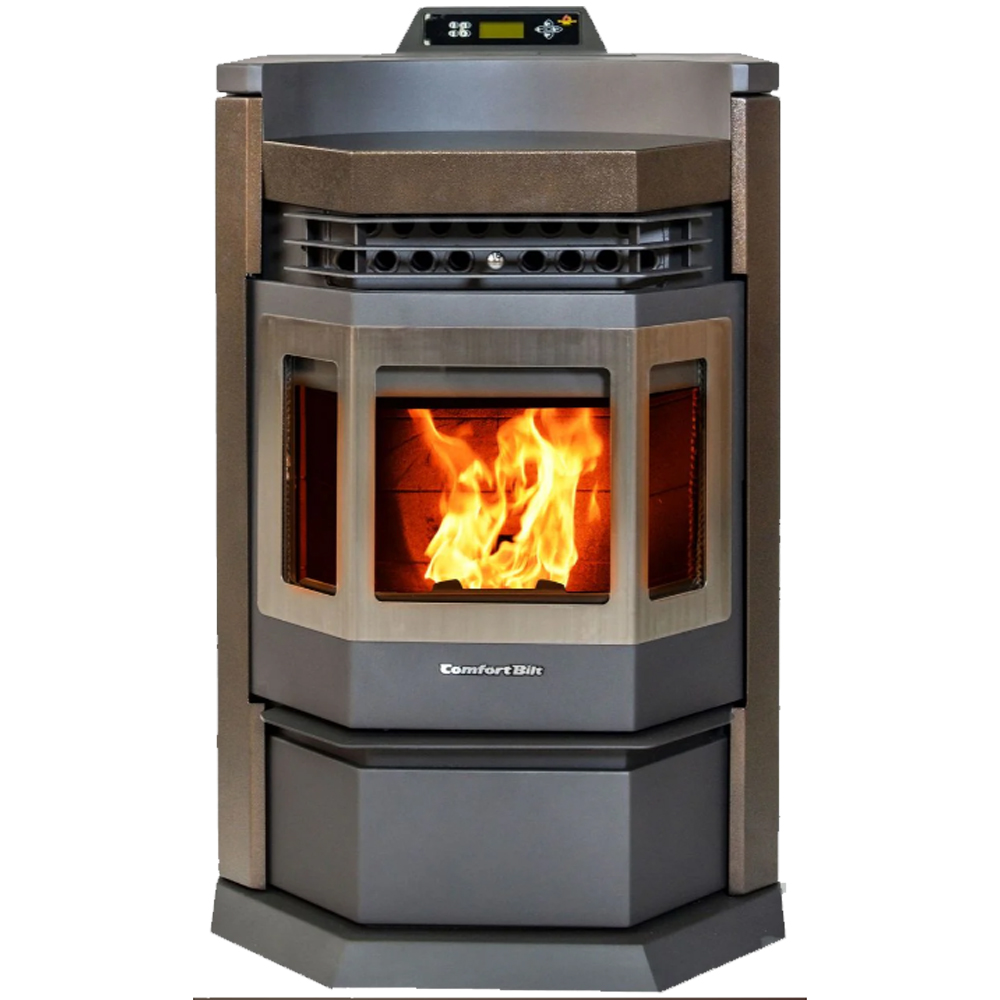 ComfortBilt HP22N-Brown-SS Wood Pellet Stove w/Stainless Steel Trim