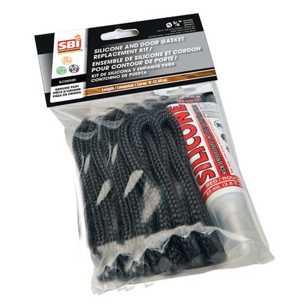 Drolet AC06500 Silicone And 5/8" X 8' Black Door Gasket Kit