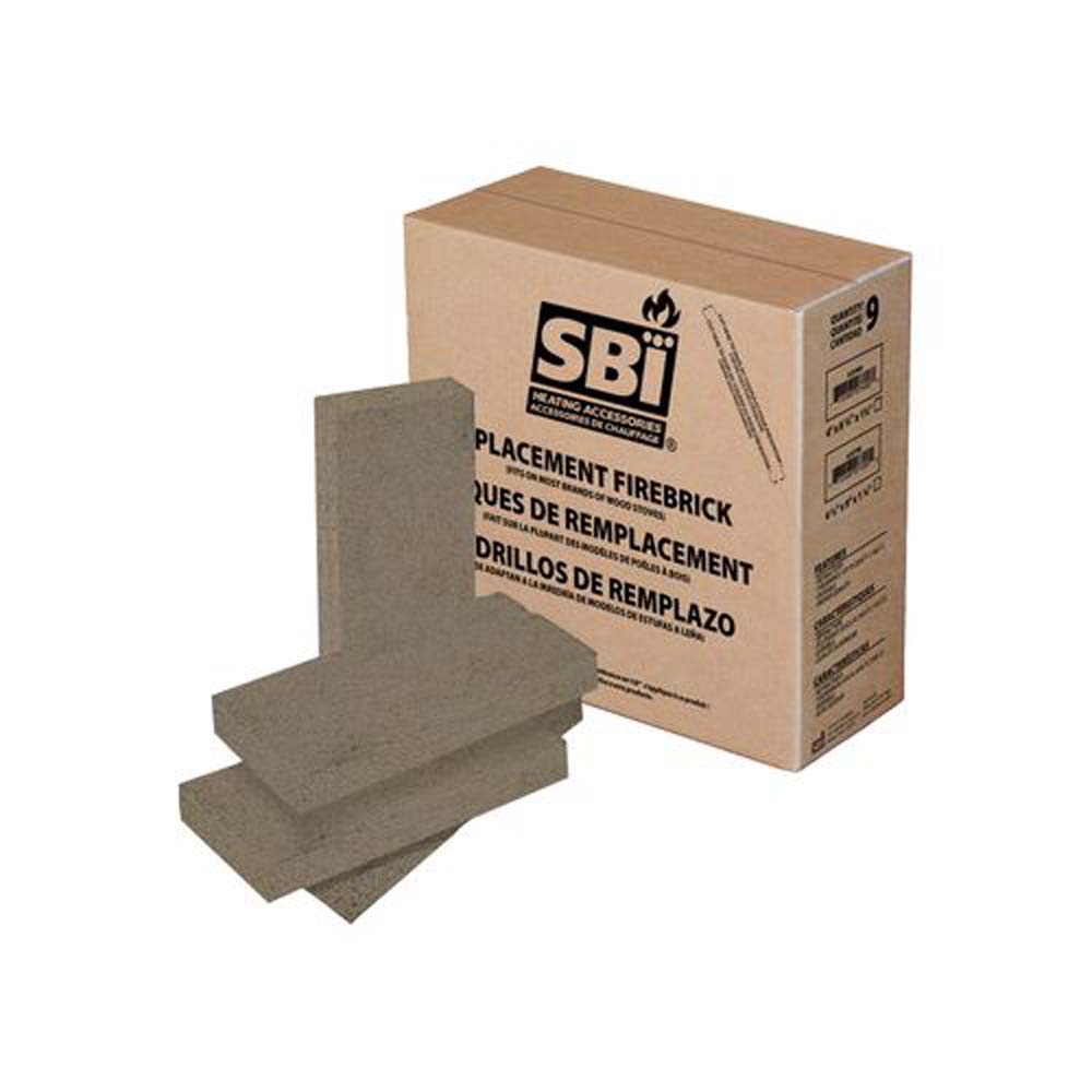 Drolet AC03020B 4 1/2" X 9" X 1 1/4" High Density Refractory Brick (9 Units)
