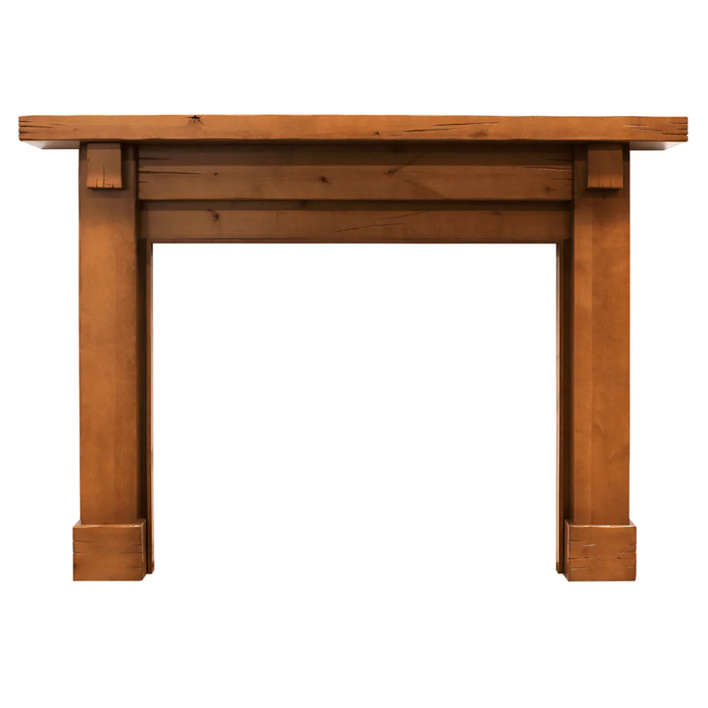 Monessen AFBDKAC Battlefield Flush Mantel, Unfinished Distressed Knotty Alder