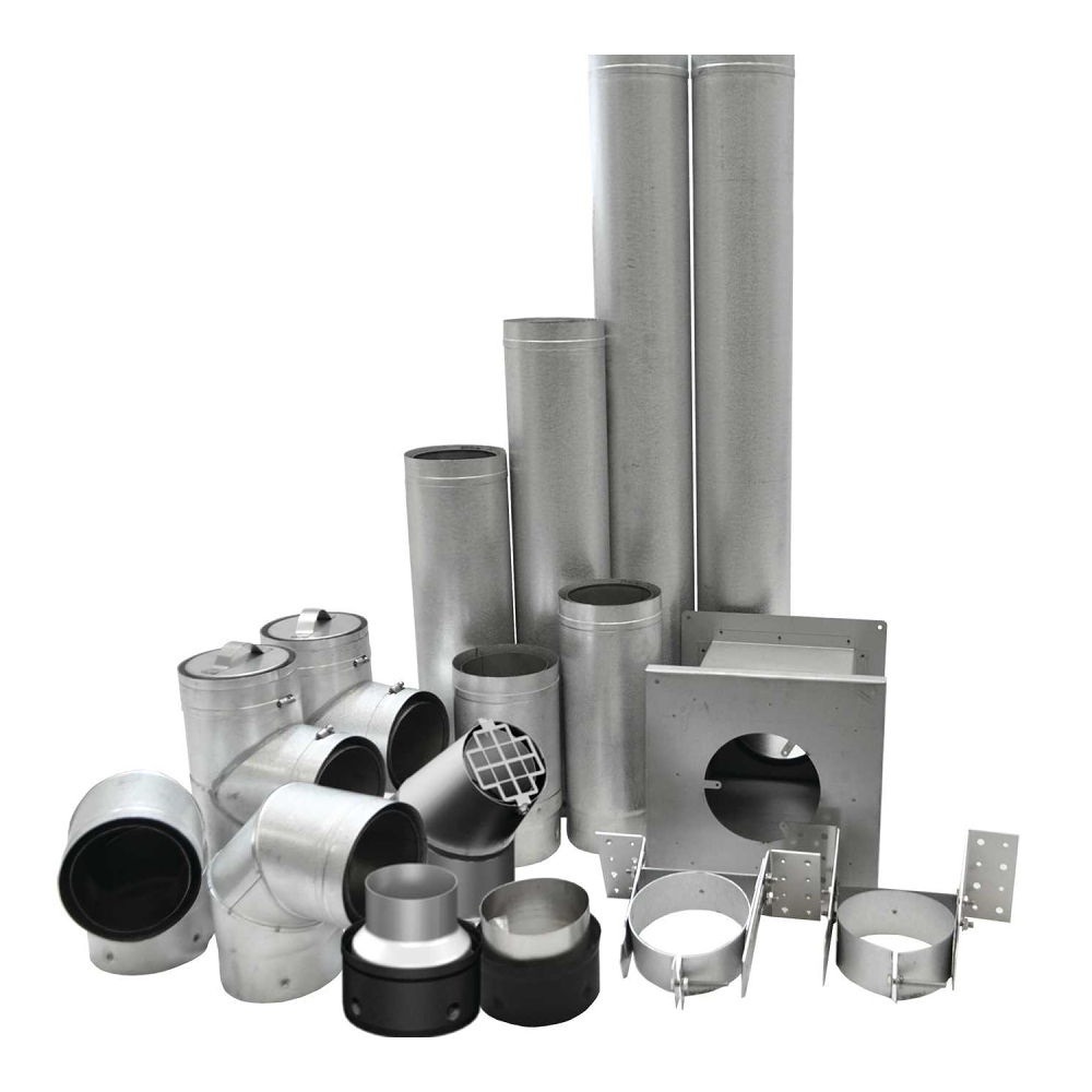 Drolet VOPKB04 4" Vortex Pellet Vent Basement Kit