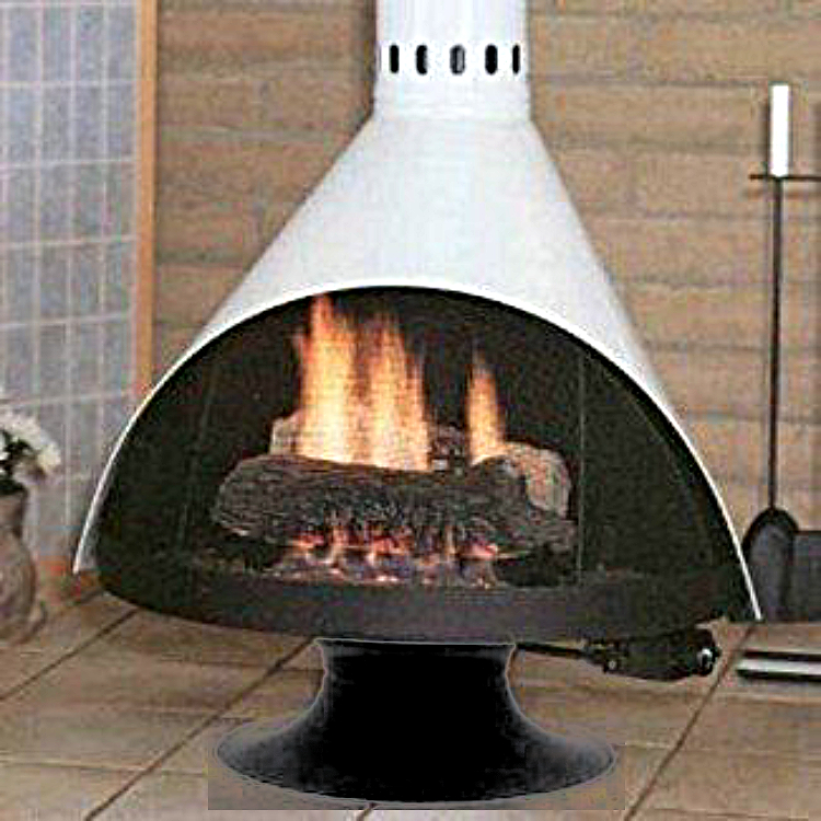 Malm Zircon 34 B-Vent Natural-Gas Fireplace Porcelain Camel Enamel Finish