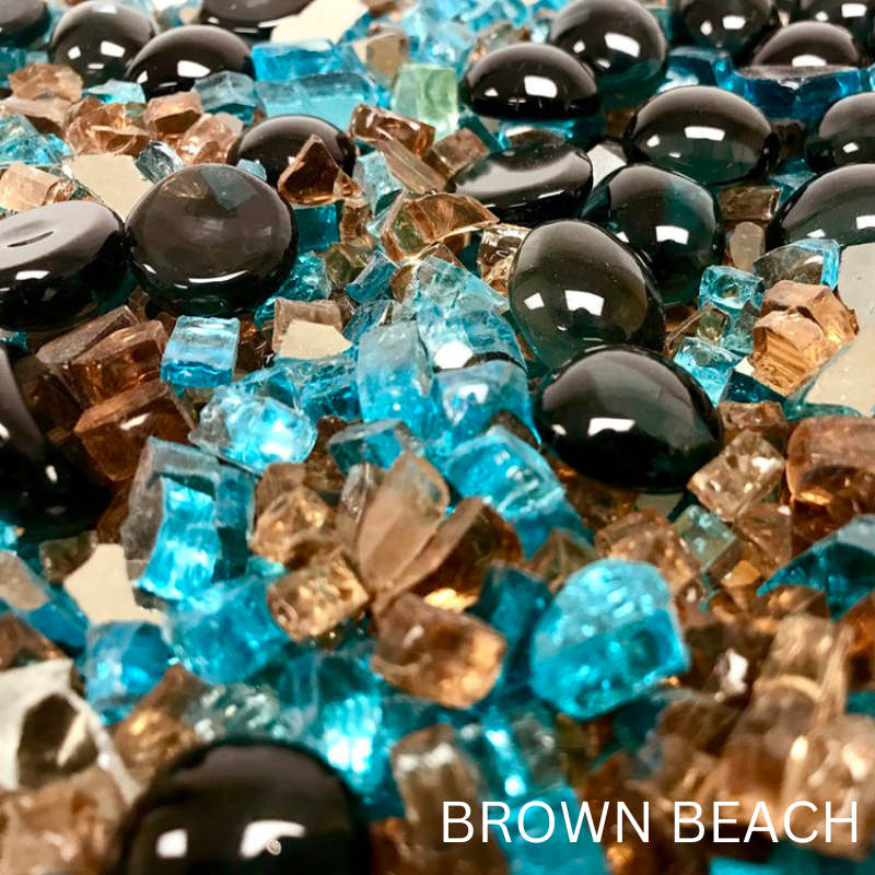 Enhance-a-Fire BB-MM 4499 Brown Beach Kaleidoscope Glass