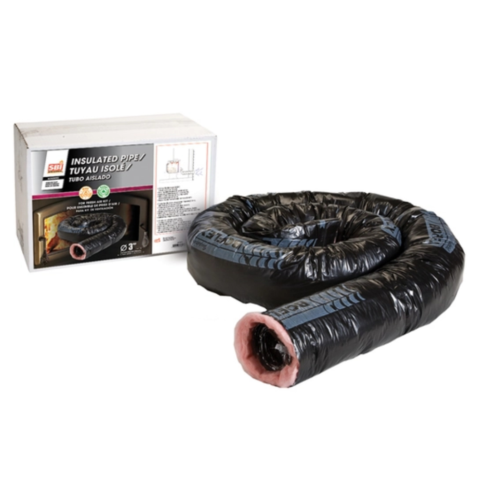 Osburn AC02092 10' Insulated Flex Pipe For 3"Dia Fresh Air Intake