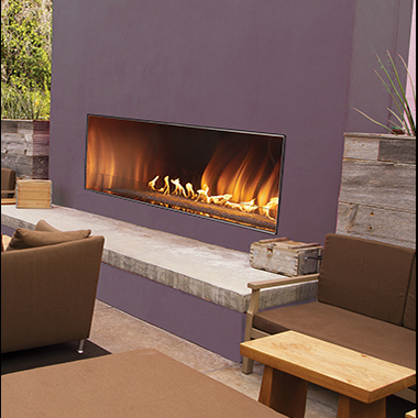Empire OLL48FP12SN Carol Rose Coastal Collection Natural Gas 48" Linear Outdoor Fireplace