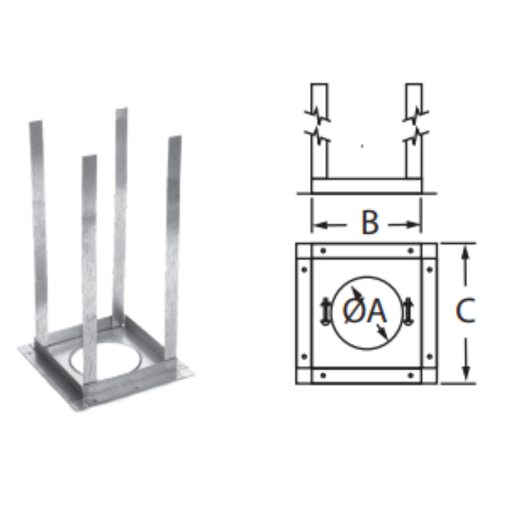 Duravent 35CVS-F Adjustable Flashing 0/12-6/12