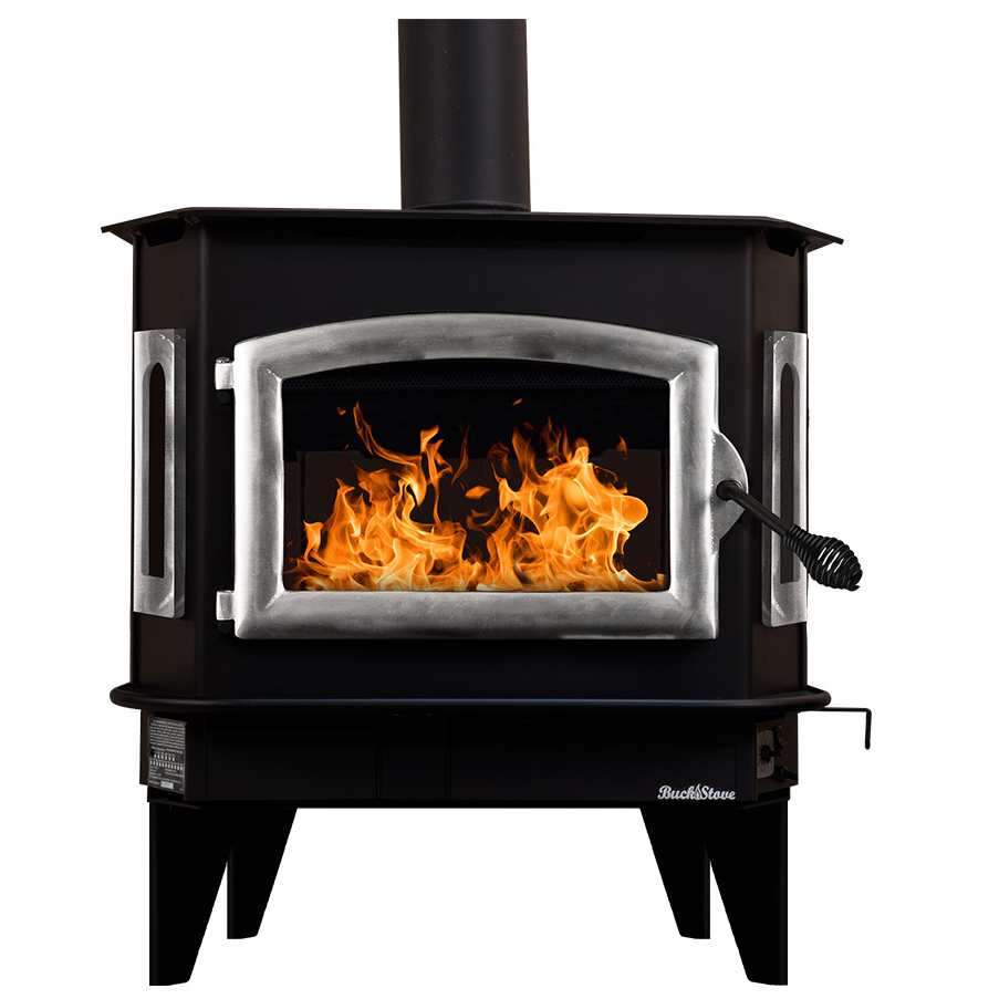 Buck Stove FP81 Model 81 Freestanding Non Catalytic Wood Stove With Pewter Door