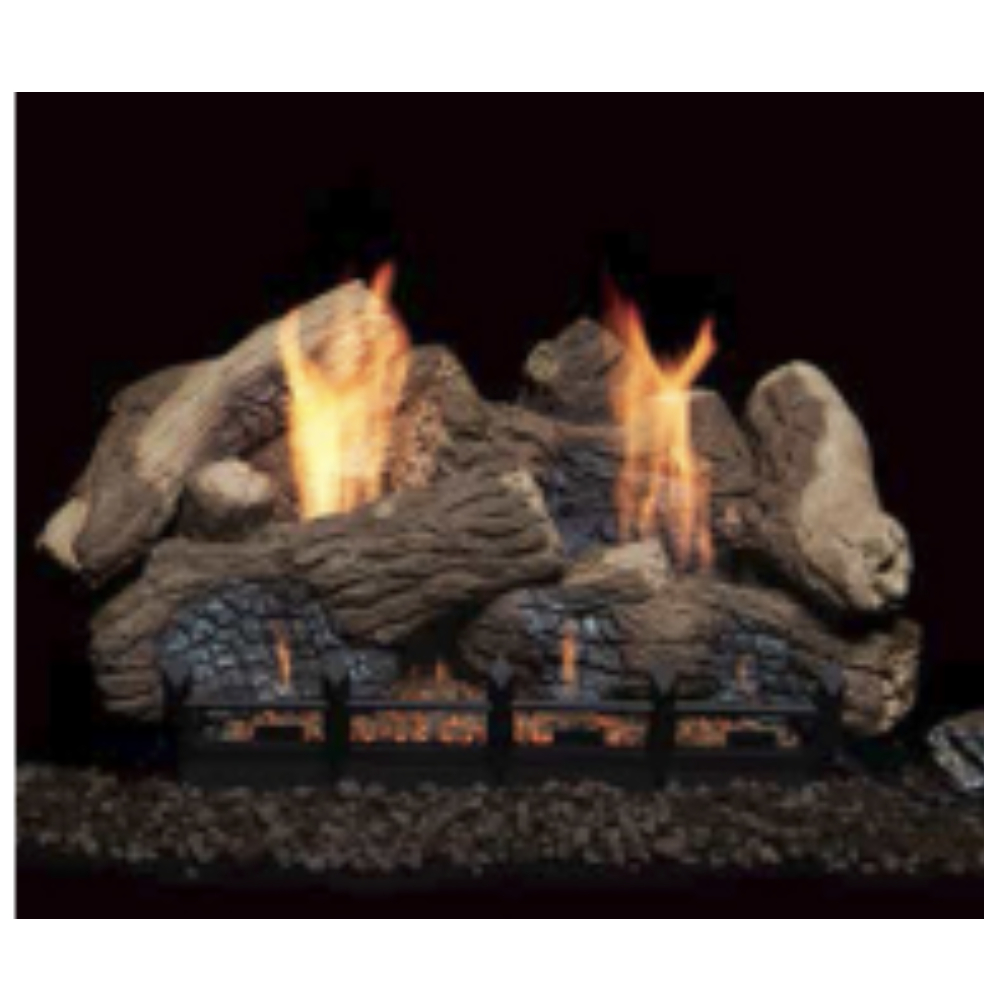 Monessen BO30-F 30" 7pc Berkley Oak fiber ceramic Log set for Natural Blaze VF 24" Burner