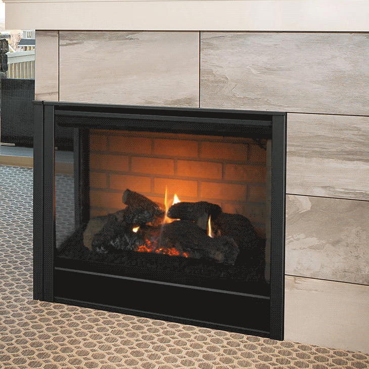 Majestic RCOR-DV36IN 36" Right Corner DV Nat-Gas Fireplace W/Intellifire