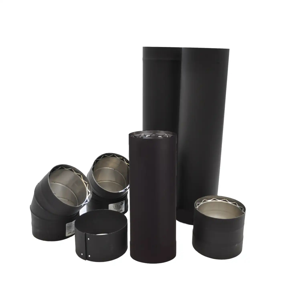 Drolet VODBKTW06 6" To-The-Wall Double Wall Pipe Kit