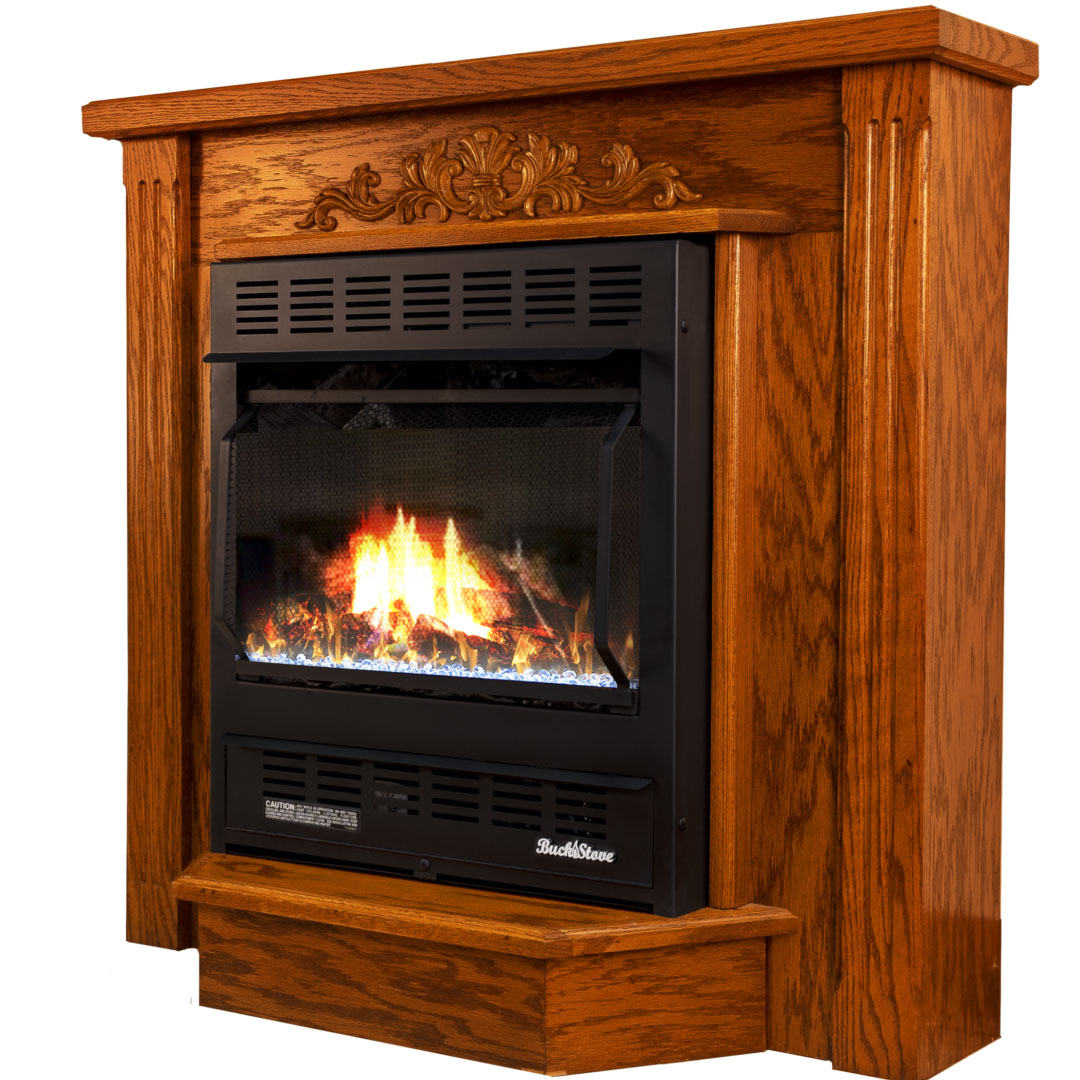 Buck Stove PAKDWMU1127 Unfinished Deluxe Mantel(37"Lx14"Wx34"H) for Model 1127