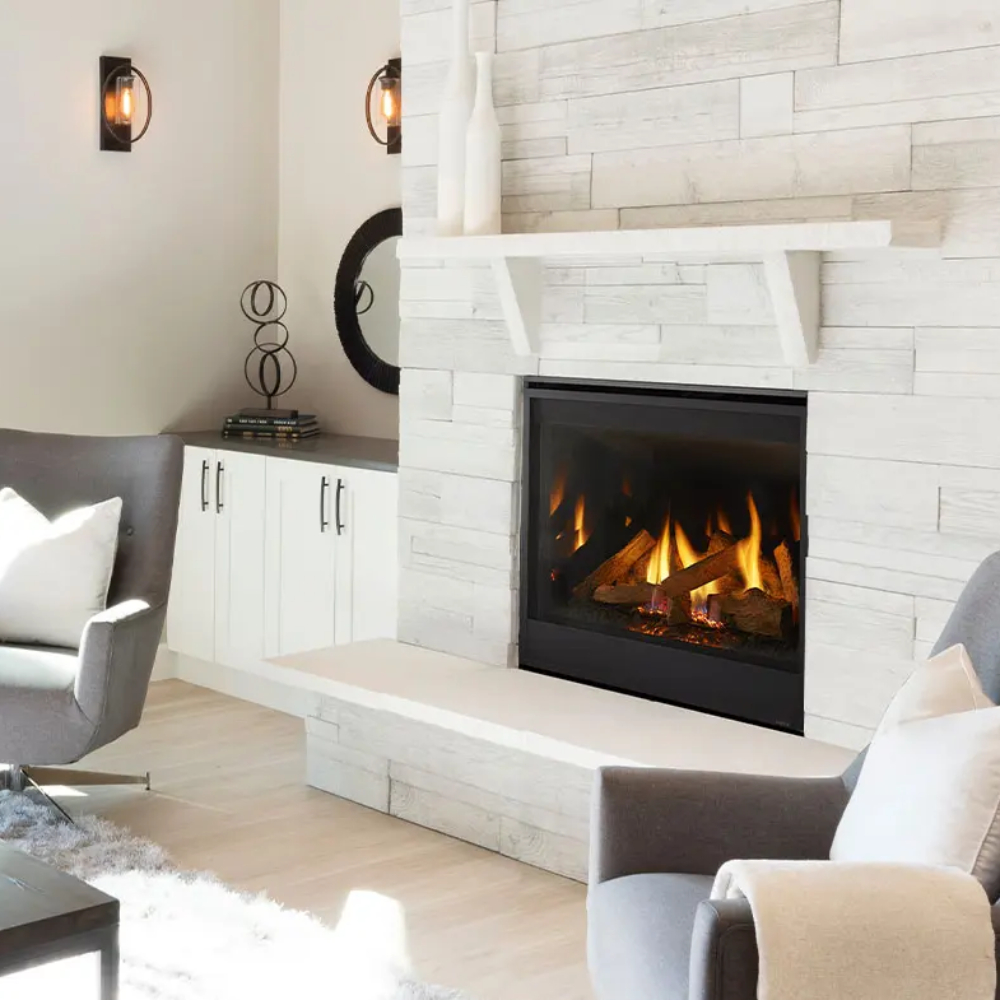 Majestic QUARTZPLA36IN Quartz Platinum 36" Top/Rear DV Fireplace W/IntelliFire
