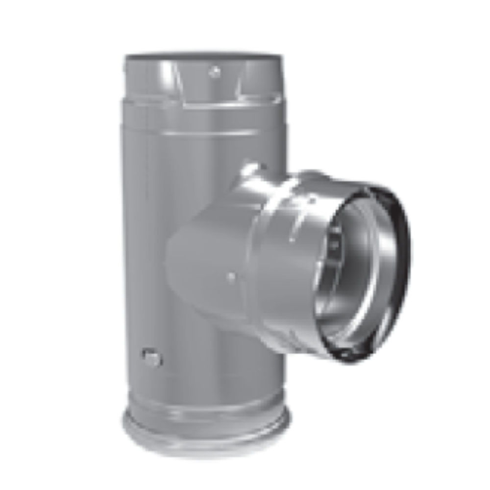 Duravent 3PVP-TADB1 Adapter Tee w/Clean-Out Tee Cap (black)