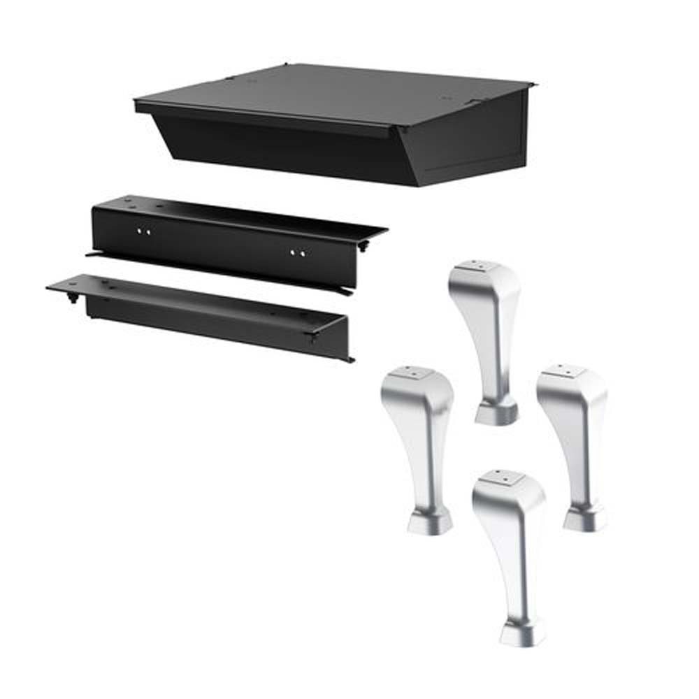 Drolet AC01183 Brushed Nickel Cast Iron Traditional Legs With Ash Drawer