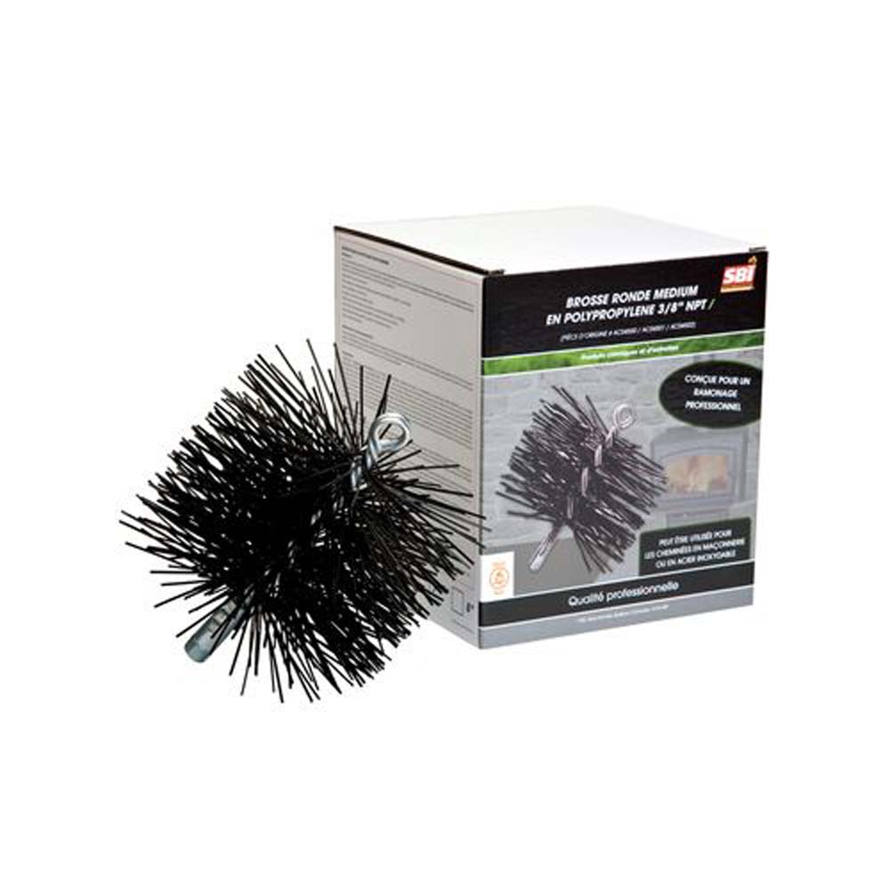 Drolet AC04502 8" Round Brush With Polypropylene Bristles (3/8" Npt)