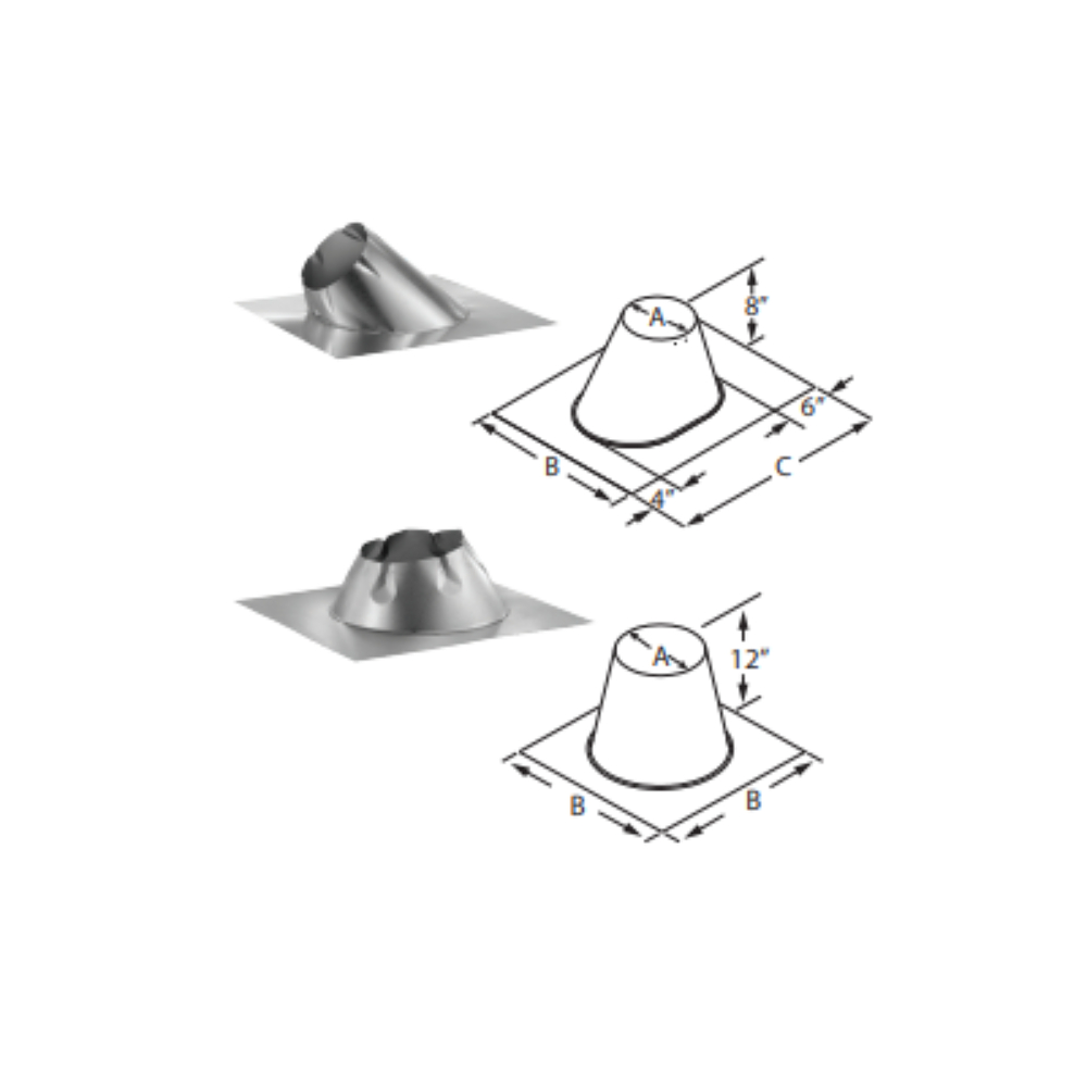 Duravent 14DT-FF Flat Roof Flashing