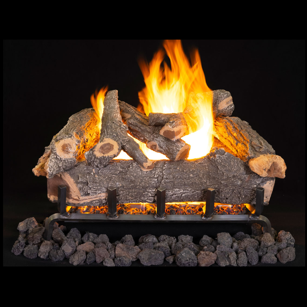 IHP Superior SMOKYWEATHERED24 24" Smoky Weathered Oak 7 pcs Logs Set F4733