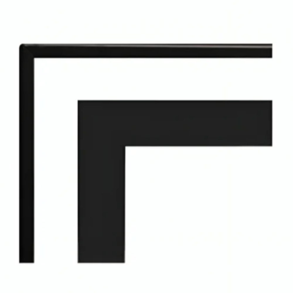 Empire DF601VBL Matte Black .75-inch Beveled Frame