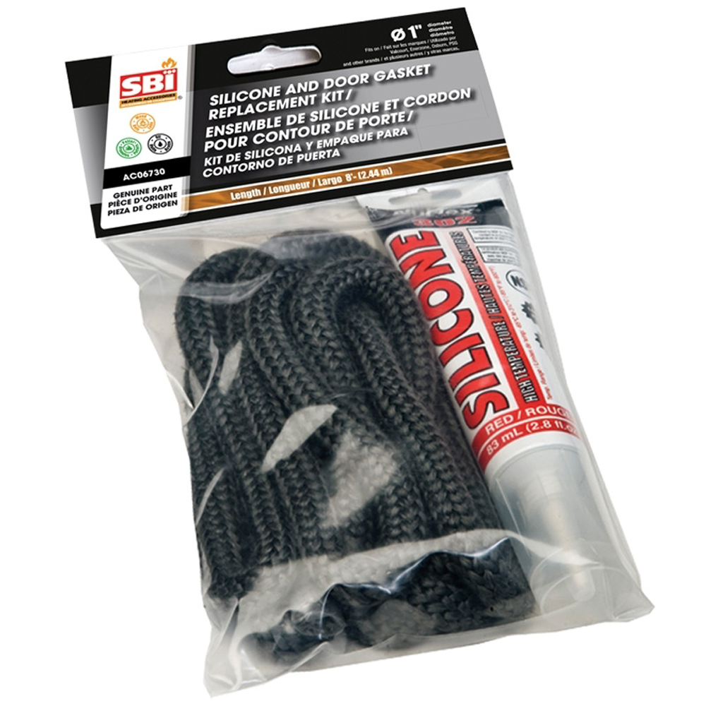 Osburn AC06730 Silicone And 1'' X 8' Black Door Gasket Kit