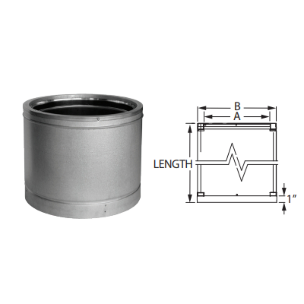 Duravent 14DT-12SS 12" Chimney Pipe - SS