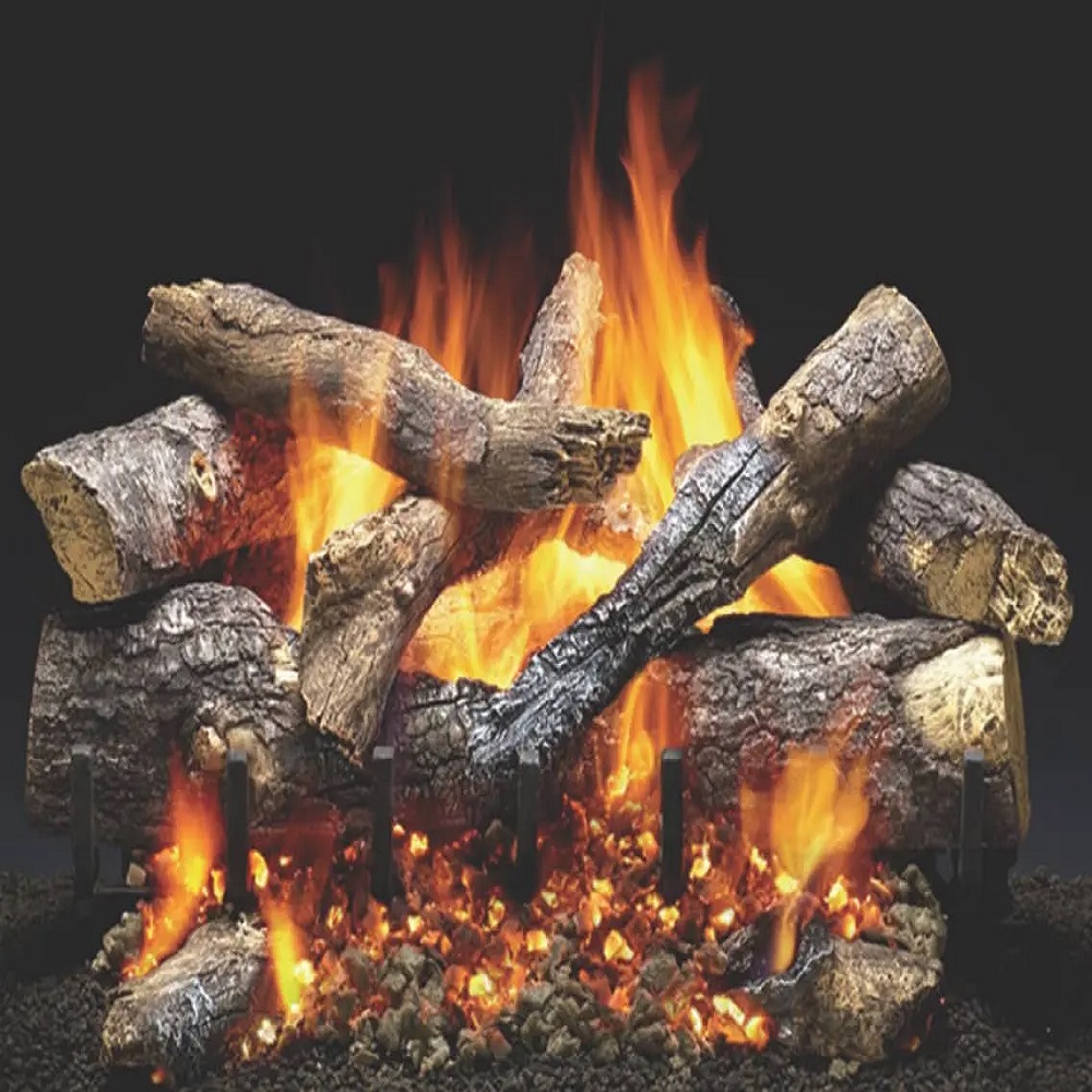 Majestic GO24MTCH-HK 24" Match Light Grand Oak Burner/Hearth Kit - 2 Tier