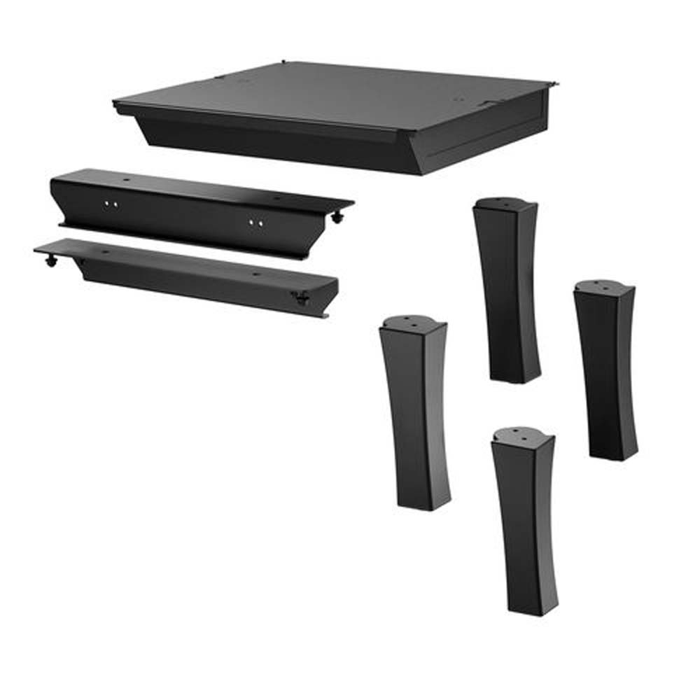 Drolet AC01184 Black Cast Iron Straight Legs With Ash Drawer