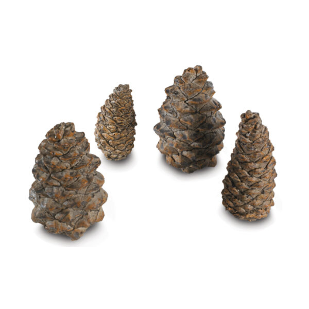RealFyre PC-4-6 4 Designer Pine Cones (assorted sizes, vacuum packed, case of 6)