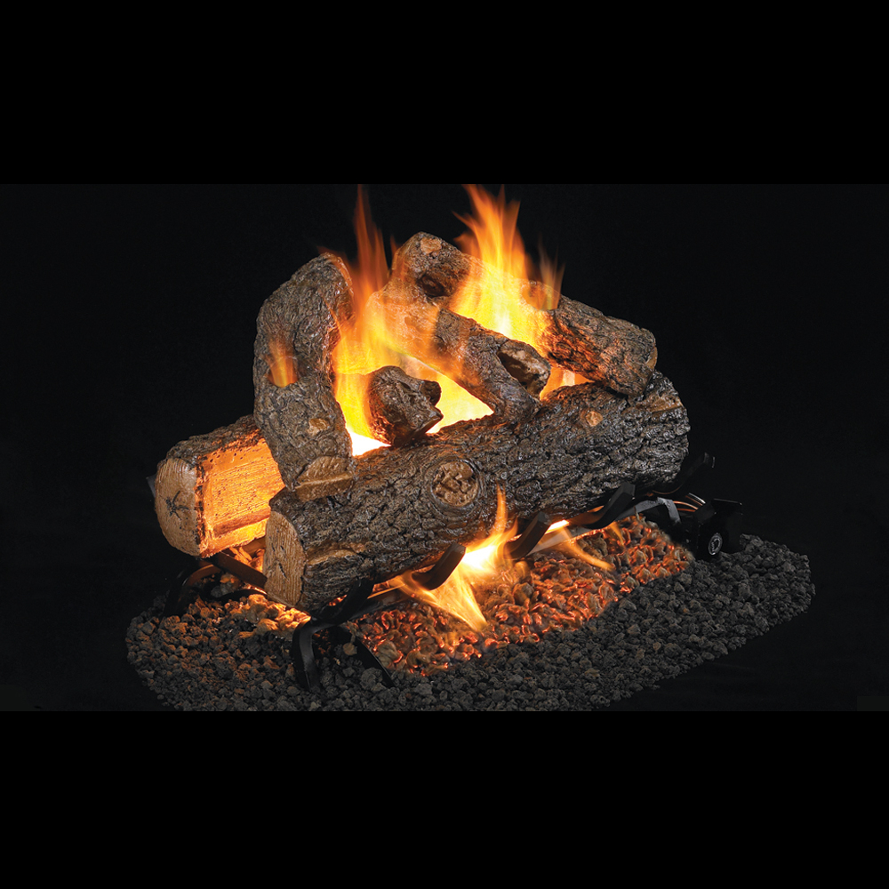 RealFyre RDP-2-42 42" Golden Oak Designer Plus See Thru Log Set