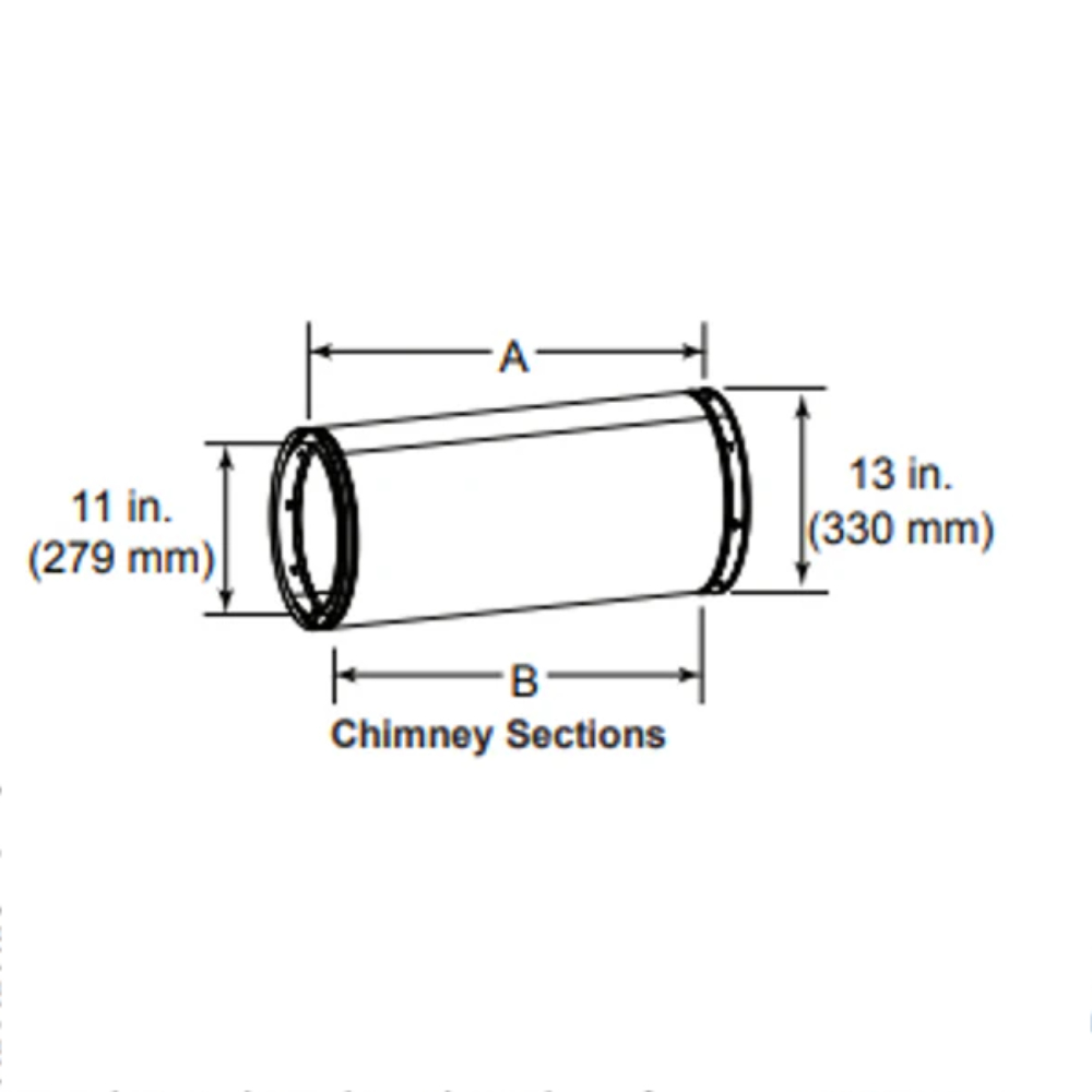 Majestic SL406 6" (150mm) chimney section