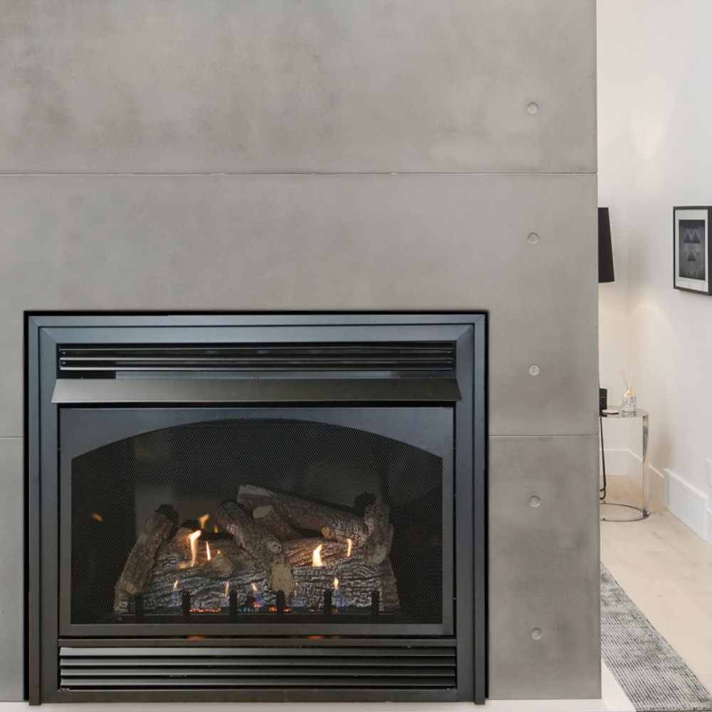 Empire VFPA32BP31LN Vail Premium Vent-Free 32" Nat-Gas Fireplace w/MV Slope Glaze Burner & Blower