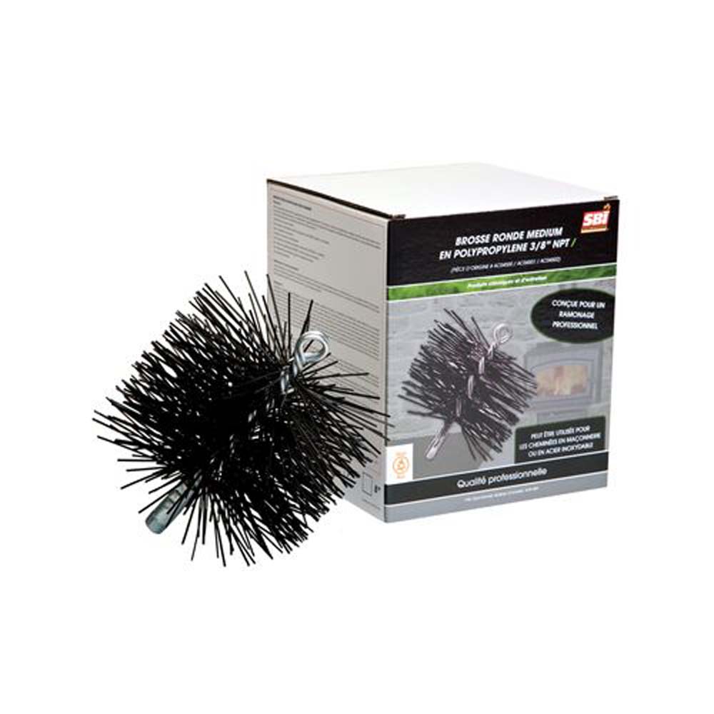 Drolet AC04501 7" Round Brush With Polypropylene Bristles (3/8" Npt)