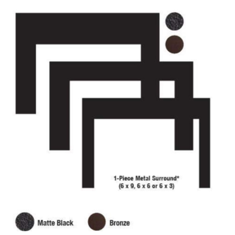 Empire DS20433BL Black 3-Sided 1-pc. Surround