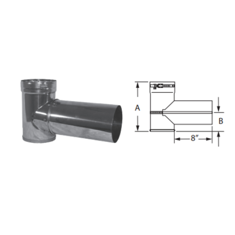 Duravent 4DFS-T 4" DuraFlex Tee