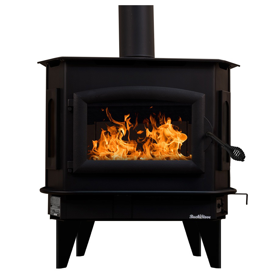 Buck Stove FP81 Model 81 Freestanding Non Catalytic Wood Stove With Black Door