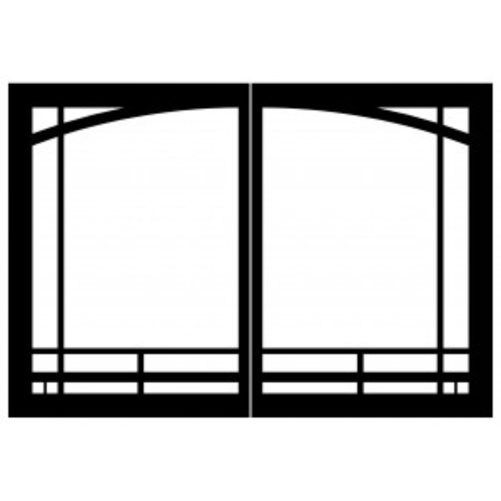 Empire DVRB1MBL Mission Arch Black Door Set