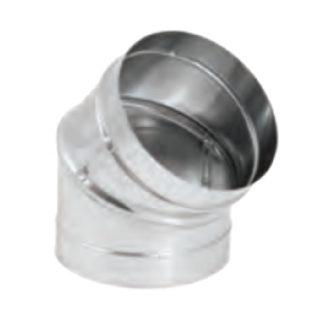 Duravent 6DBK-E45SS 45 Deg Black Elbow SS