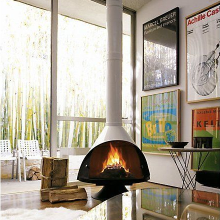 Malm Zircon 34 Electric Fireplace Matte Black Finish w/ Remote