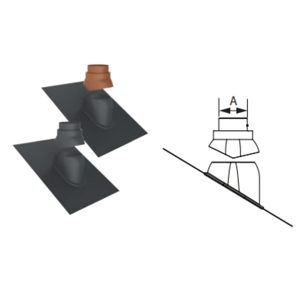 Duravent 4PPS-F12 Adjustable Roof Flashing (Polypropylene)