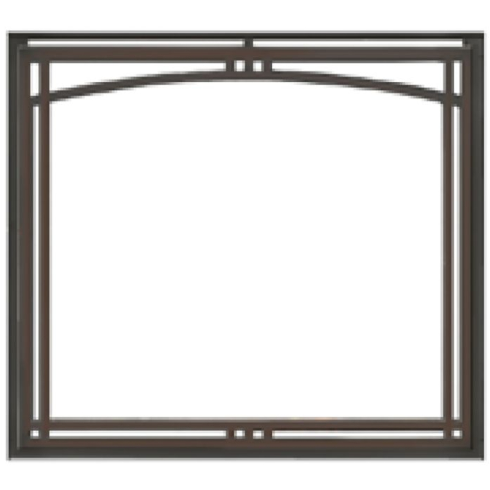 Majestic MANOR42BK Manor Arched Overlap Fit Front With Clearvue Mesh Black