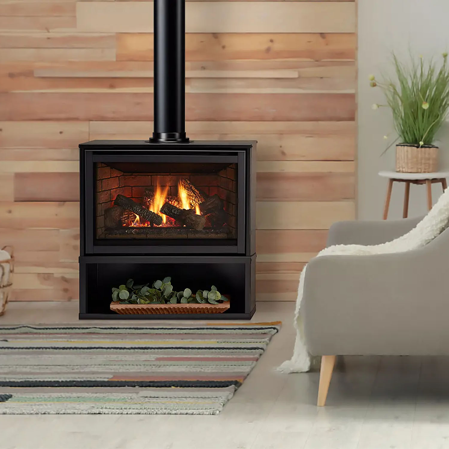 Majestic TRILLIANT30IN Trilliant Freestanding Nat-Gas Fireplace w/intellifire