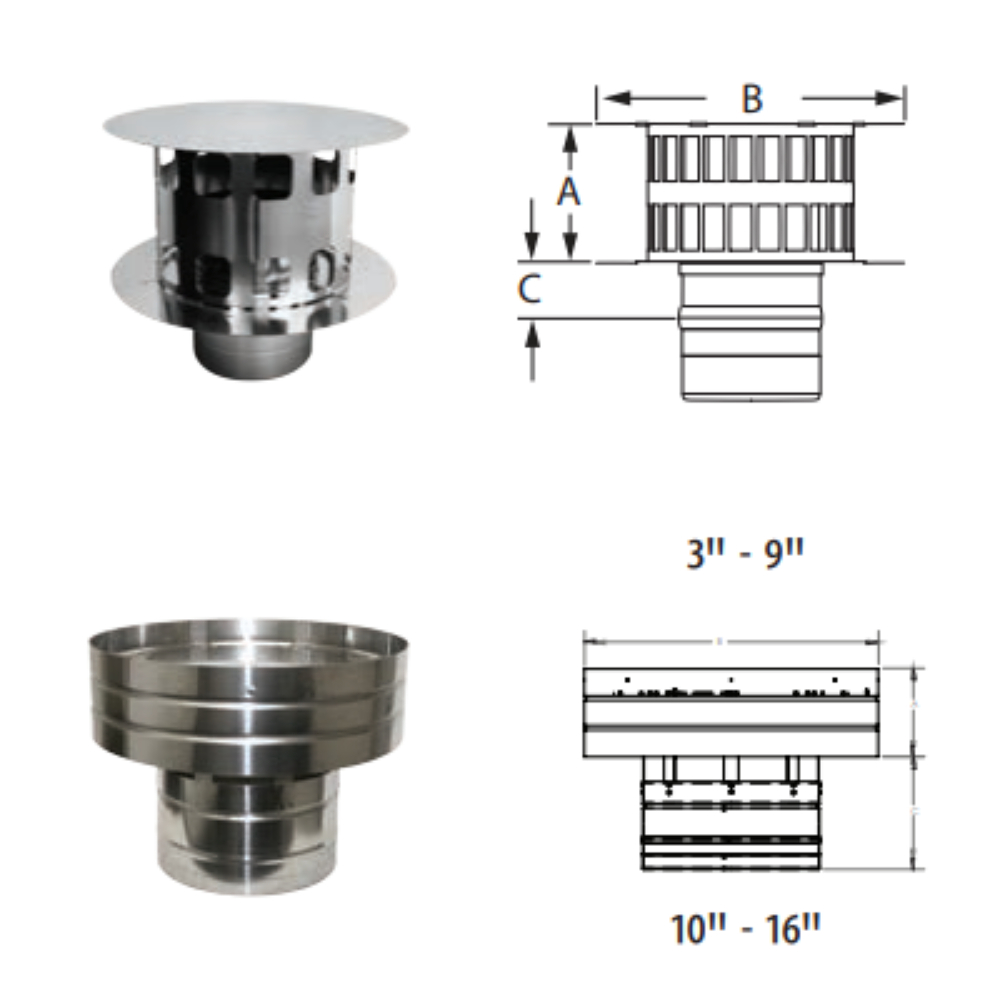 Duravent FSRC8 Rain Cap
