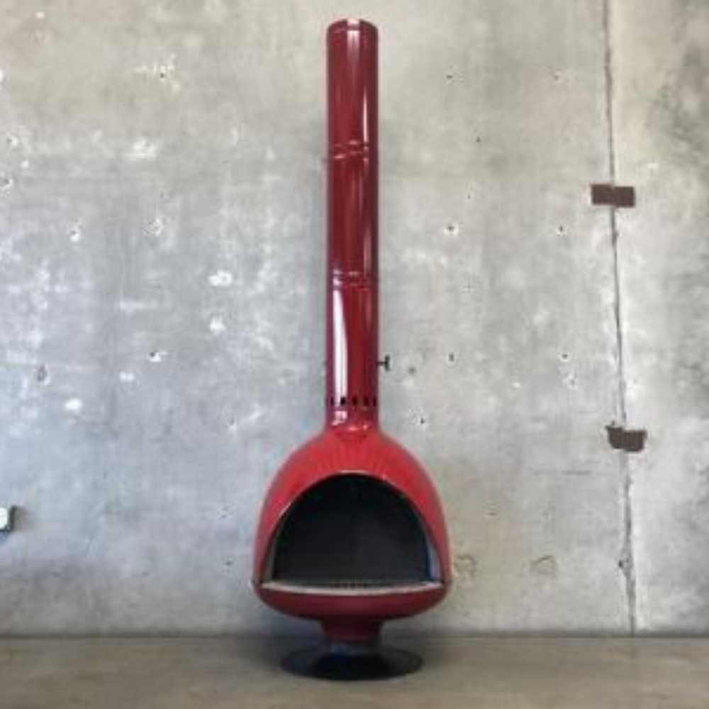 Malm Fire Drum 3 B-Vent Natural-Gas Fireplace Porcelain Clay Enamel Finish