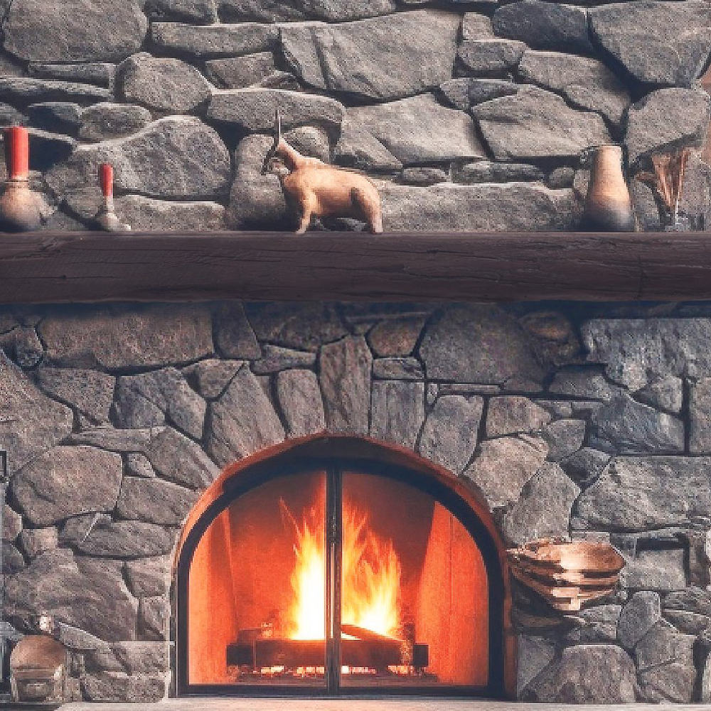 Lexington Hearth 7235 CP-5-LH-RC Cabin Pine Roasted Chestnut 5' Rustic Beam Mantel