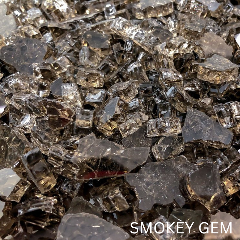 Enhance-a-Fire SG25-FG 4459 Smokey Gem 1/4” Crushed Tempered Fireglass (Non-Reflective)
